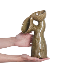 Vaso per fiori in gres verde 28 cm impermeabile Soggiorno Camera da letto Sala da pranzo Accessori per la casa