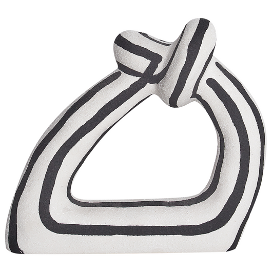 Figurina decorativa in gres bianco e nero Impermeabile Soggiorno Camera da letto Sala da pranzo Accessori per la casa Decorazione