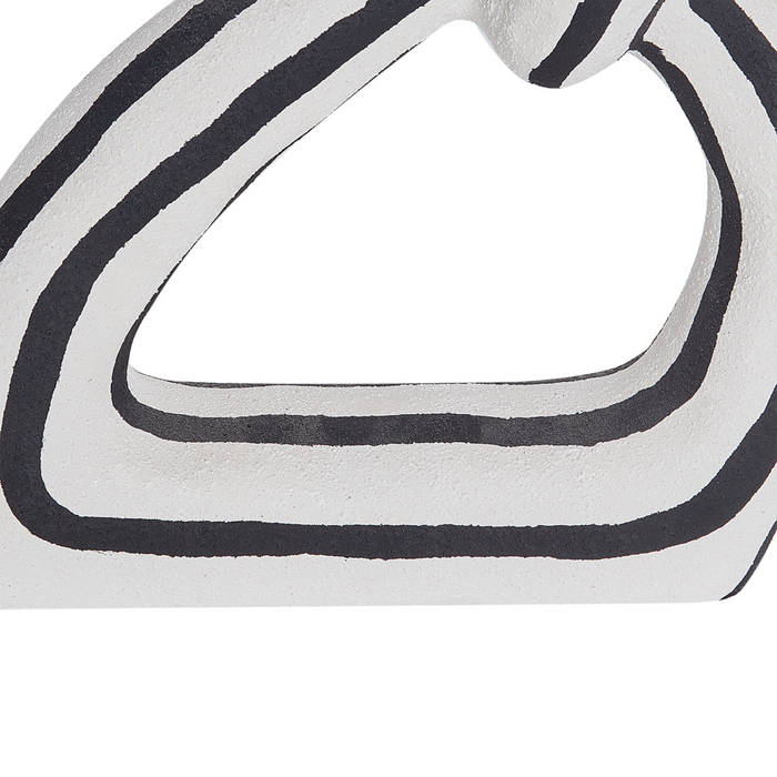 Figurina decorativa in gres bianco e nero Impermeabile Soggiorno Camera da letto Sala da pranzo Accessori per la casa Decorazione