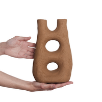 Vaso per fiori in gres marrone 28 cm Impermeabile Soggiorno Camera da letto Sala da pranzo Accessori per la casa