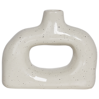 Vaso per fiori Gres bianco Decorazione per interni Pezzo Design moderno Impermeabile