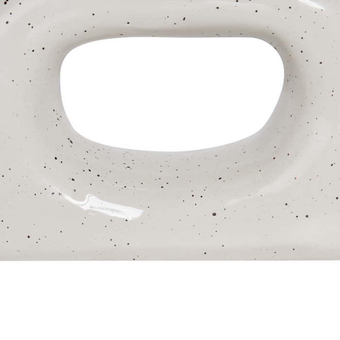 Vaso per fiori Gres bianco Decorazione per interni Pezzo Design moderno Impermeabile