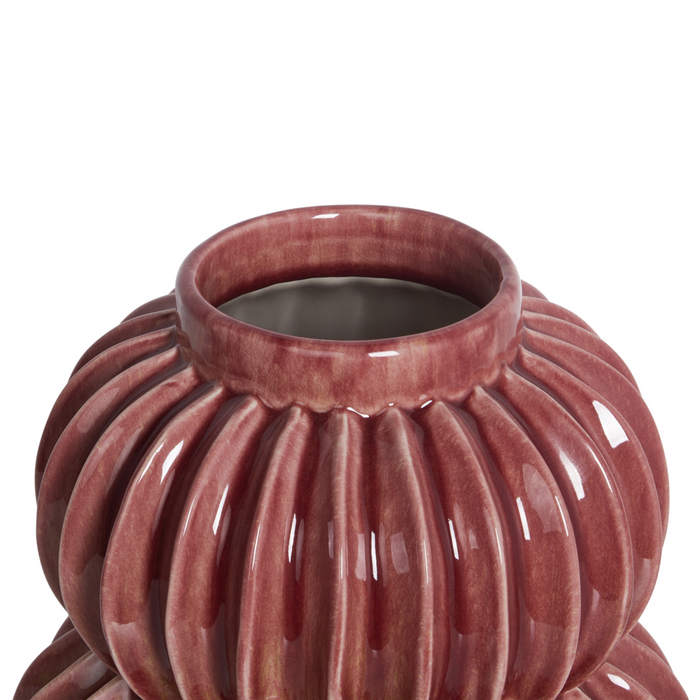 Vaso da fiori Rosso Gres Decorazione per interni Pezzo Design Moderno Impermeabile