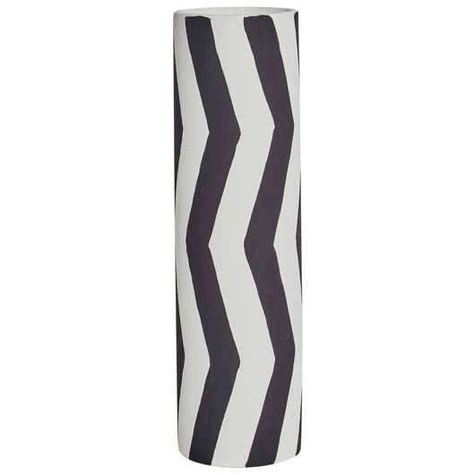 Vaso di fiori Bianco e nero Gres Decorazione per interni Pezzo di design moderno Impermeabile