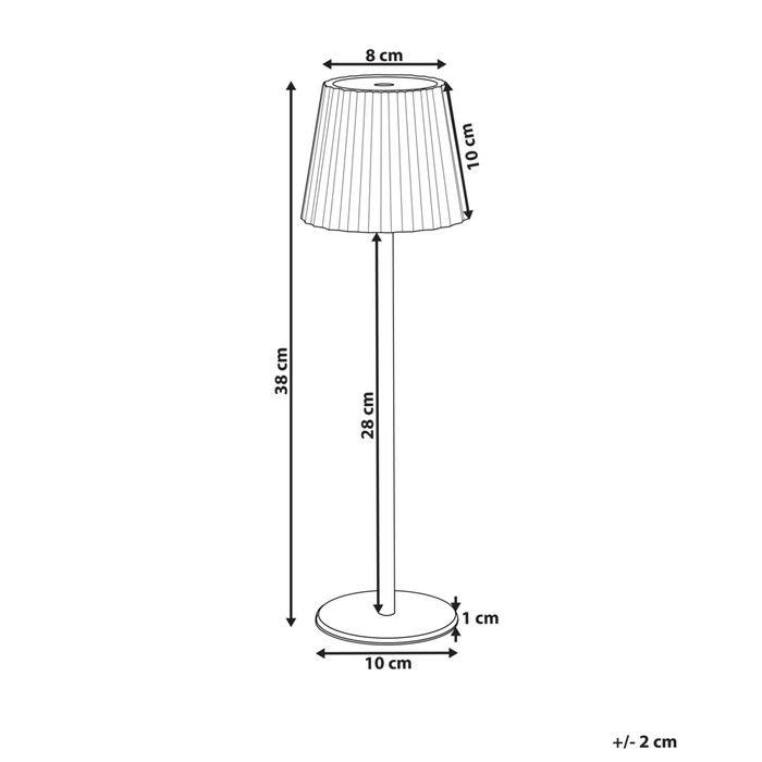 Lampada da tavolo in alluminio blu ferro luce interna esterna stile moderno