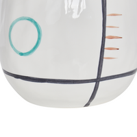 Vaso da fiori in gres bianco per la decorazione di interni con manico Design moderno impermeabile