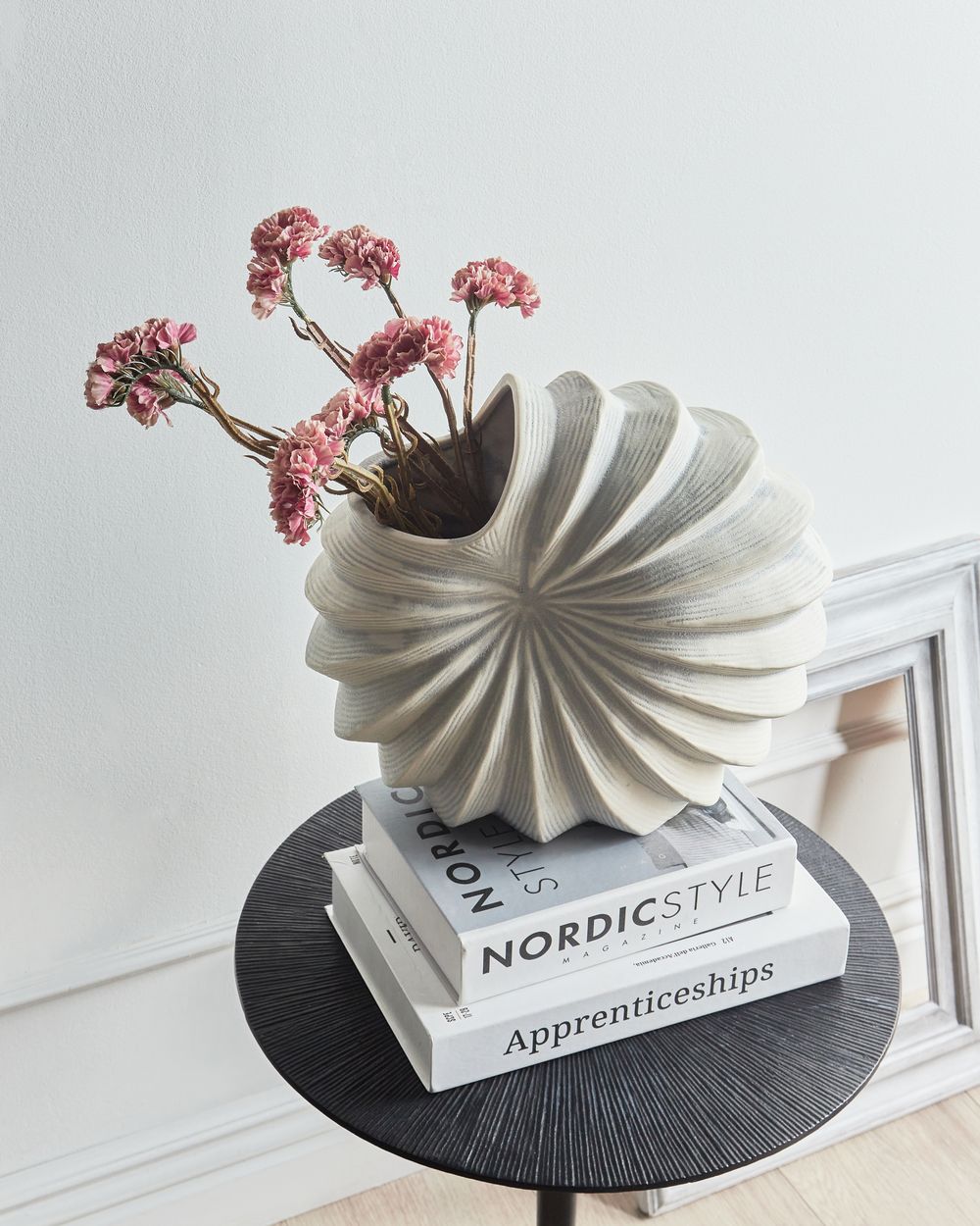 Vaso da fiori in gres bianco per la decorazione di ambienti interni con effetto invecchiato Design moderno Impermeabile