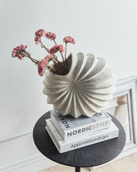 Vaso da fiori in gres bianco per la decorazione di ambienti interni con effetto invecchiato Design moderno Impermeabile