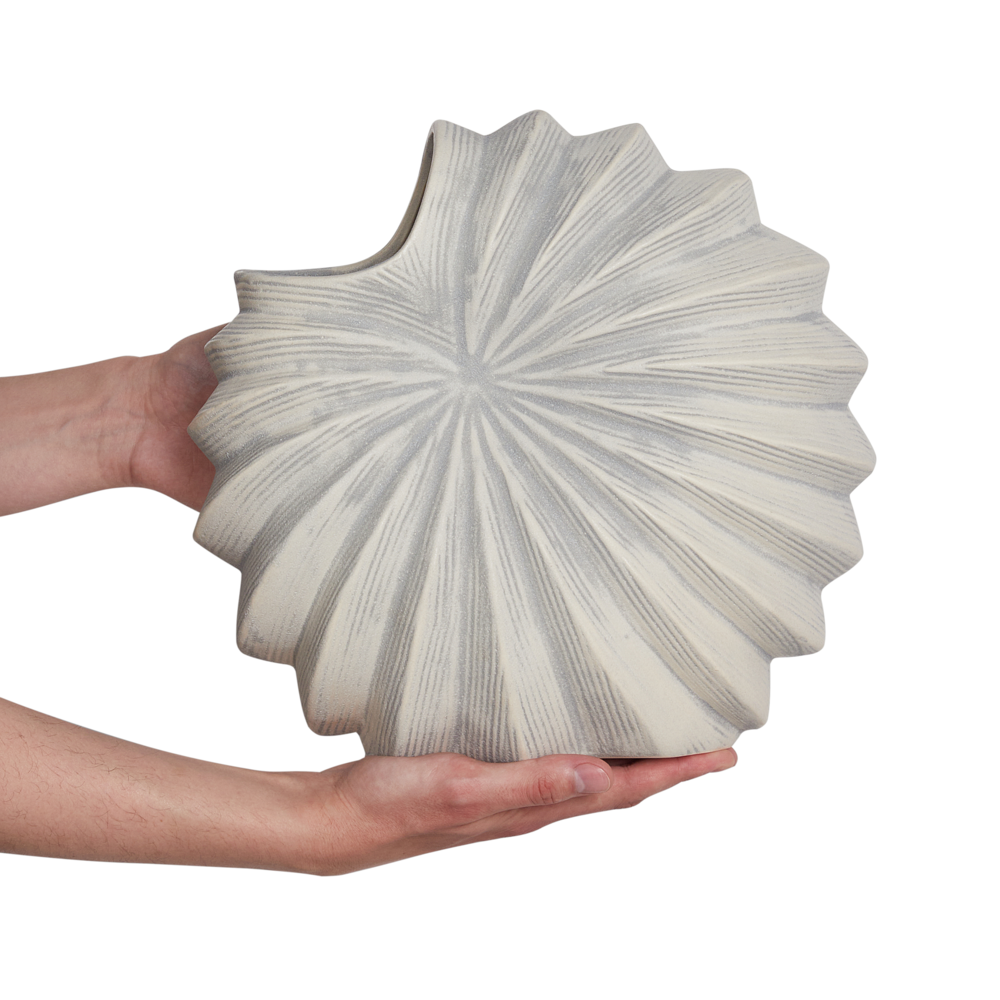 Vaso da fiori in gres bianco per la decorazione di ambienti interni con effetto invecchiato Design moderno Impermeabile