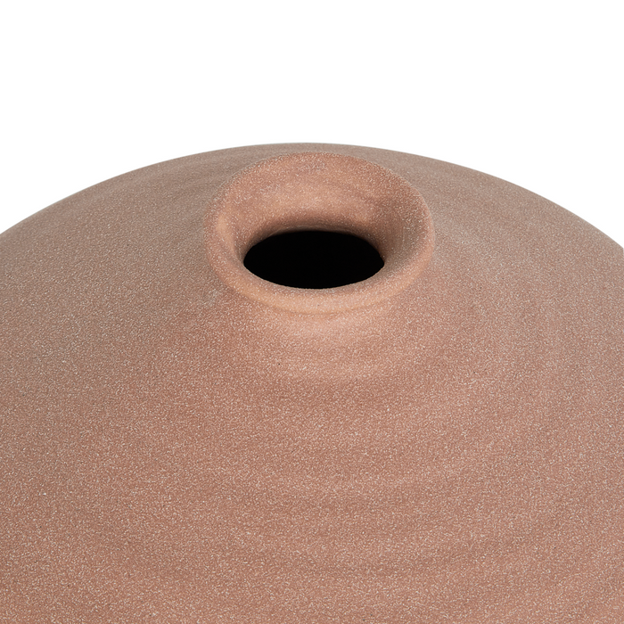 Vaso da fiori marrone in gres per interni con manico Design moderno Impermeabile