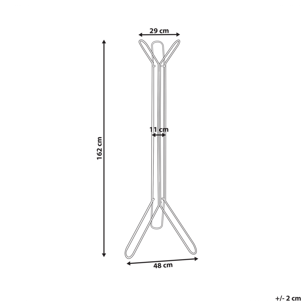 Appendiabiti a stelo in ferro nero Hall Rack Giacche Rack