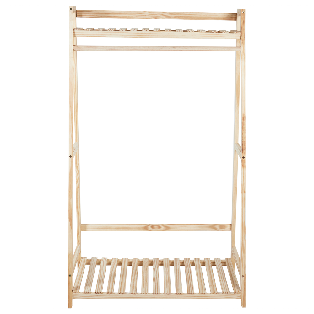 Appendiabiti in legno chiaro di bambù 135 cm a libera installazione