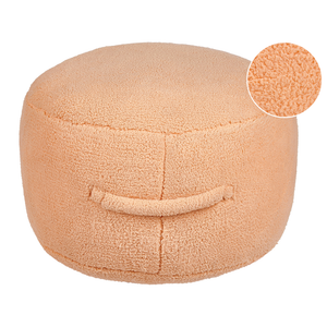 Pouf Cuscino Rotondo Poliestere Tinta Unita Arancione 50 x 50 x 30 cm elegante posto extra