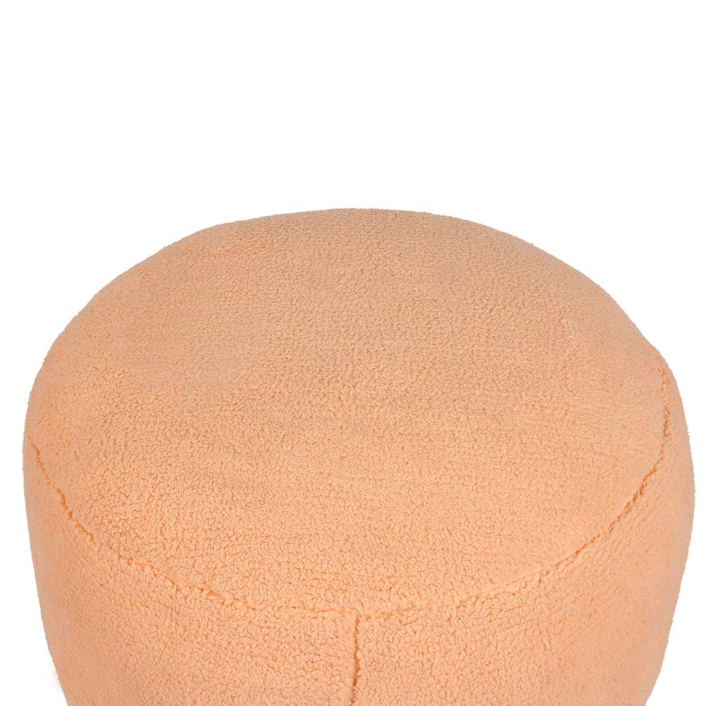 Pouf Cuscino Rotondo Poliestere Tinta Unita Arancione 50 x 50 x 30 cm elegante posto extra