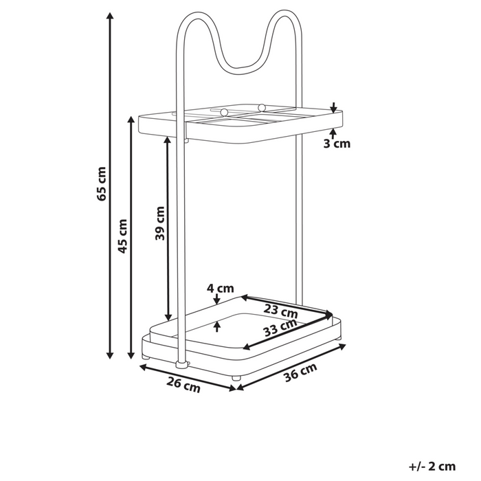 Portaombrelli in metallo e ferro Soggiorno Beige