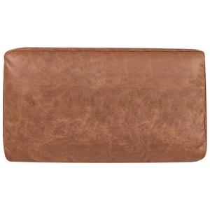 Chaise longue in ecopelle con inserti marrone dorato lato sinistro stile moderno tradizionale