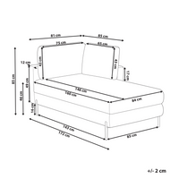 Chaise longue in ecopelle con inserti verde lato sinistro stile moderno tradizionale