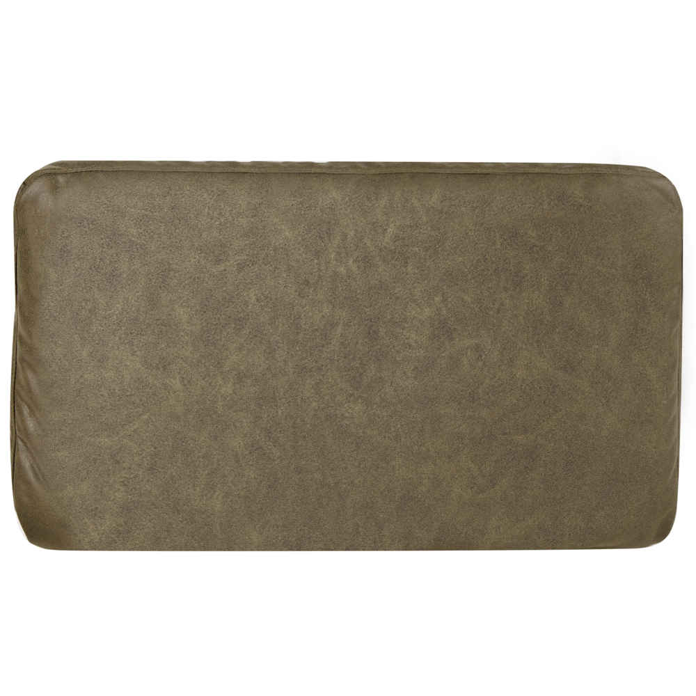 Chaise longue in ecopelle con inserti verde lato destro stile moderno tradizionale