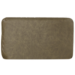 Chaise longue in ecopelle con inserti verde lato destro stile moderno tradizionale