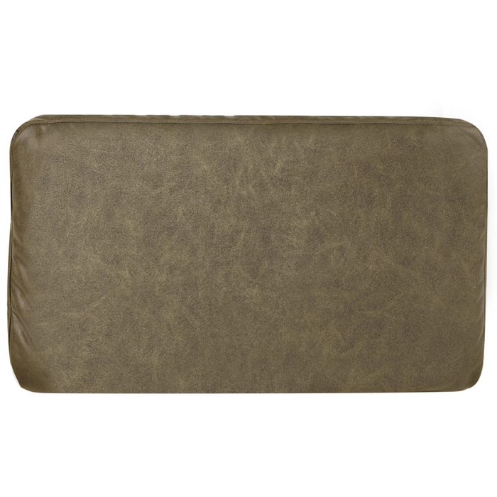 Chaise longue in ecopelle con inserti verde lato destro stile moderno tradizionale