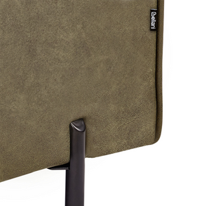 Chaise longue in ecopelle con inserti verde lato destro stile moderno tradizionale