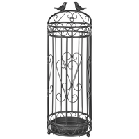 Portaombrelli in metallo e ferro per soggiorno e corridoio nero