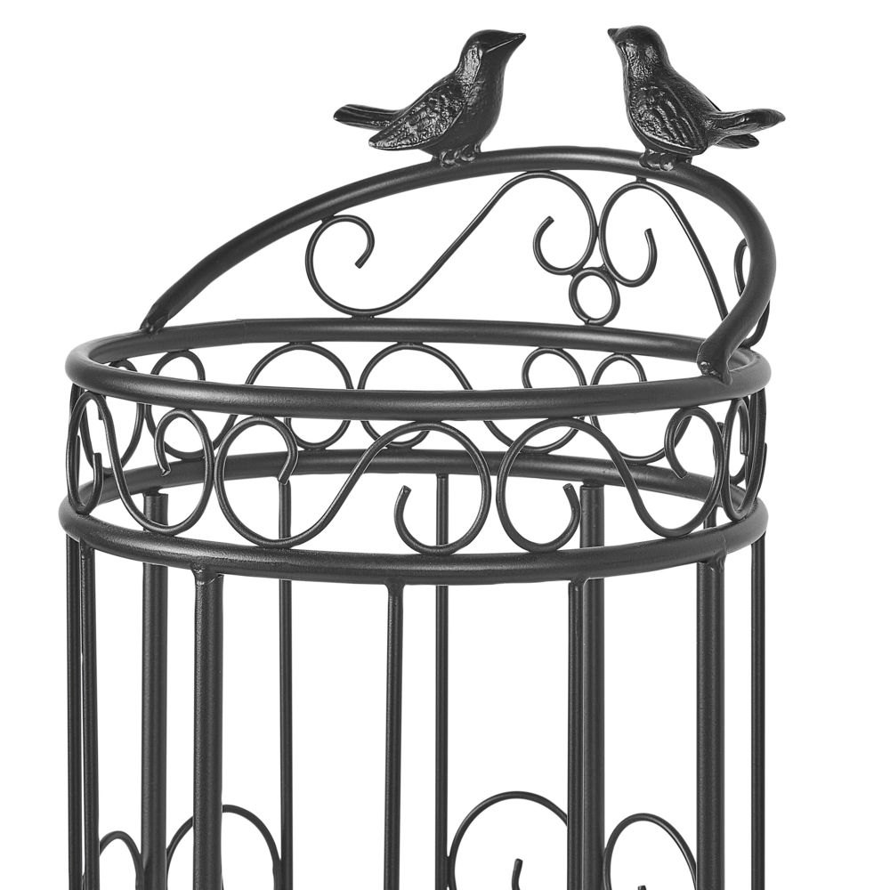 Portaombrelli in metallo e ferro per soggiorno e corridoio nero