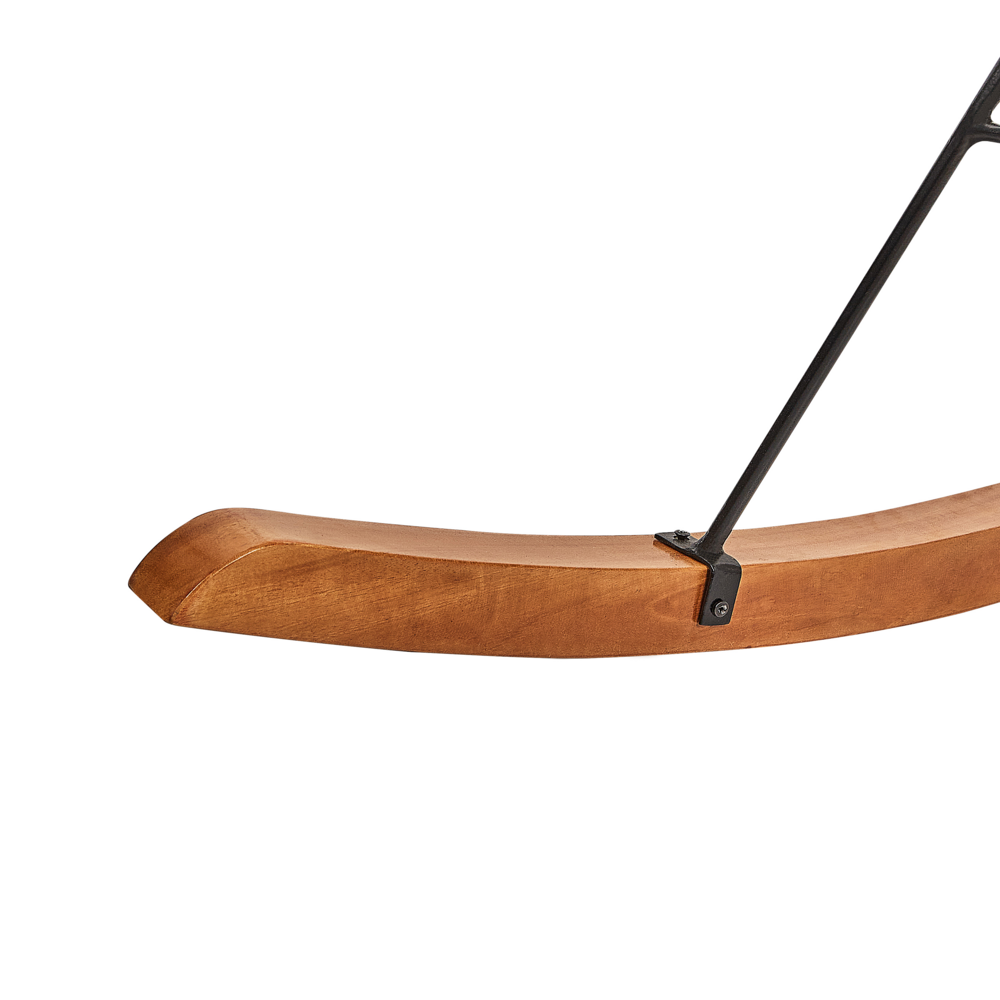 Set di 2 sedie a dondolo naturali di media resistenza per interni, all'aperto, in stile bohémien, per il giardino e il balcone.