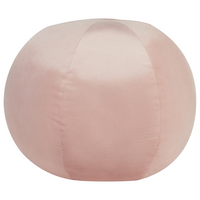 Cuscino decorativo tondo in velluto rosa 30 x 30 cm con nappe federa rimovibile