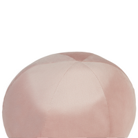 Cuscino decorativo tondo in velluto rosa 30 x 30 cm con nappe federa rimovibile