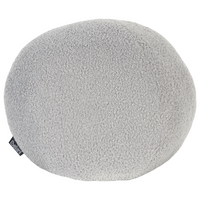 Cuscino decorativo tondo in tessuto bouclè grigio 30 x 30 cm accessorio soggiorno