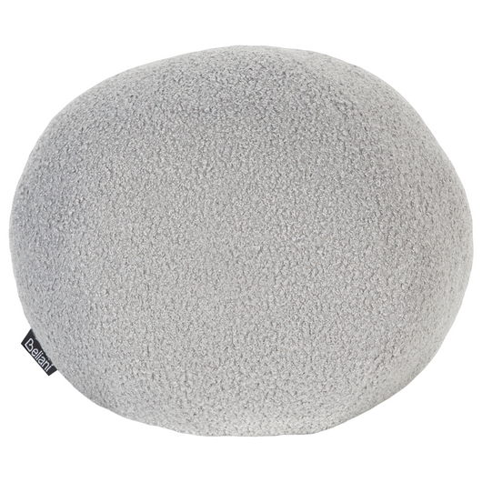 Cuscino decorativo tondo in tessuto bouclè grigio 30 x 30 cm accessorio soggiorno