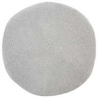 Cuscino decorativo tondo in tessuto bouclè grigio 30 x 30 cm accessorio soggiorno