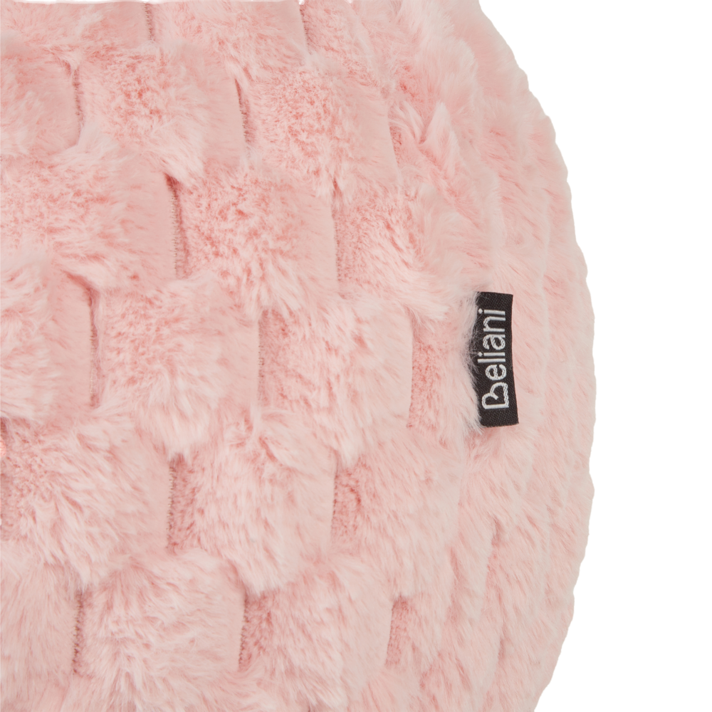 Cuscino decorativo a sfera rosa in pelliccia sintetica di lana 30 x 30 cm Boho Décor Accessori Camera da letto Soggiorno