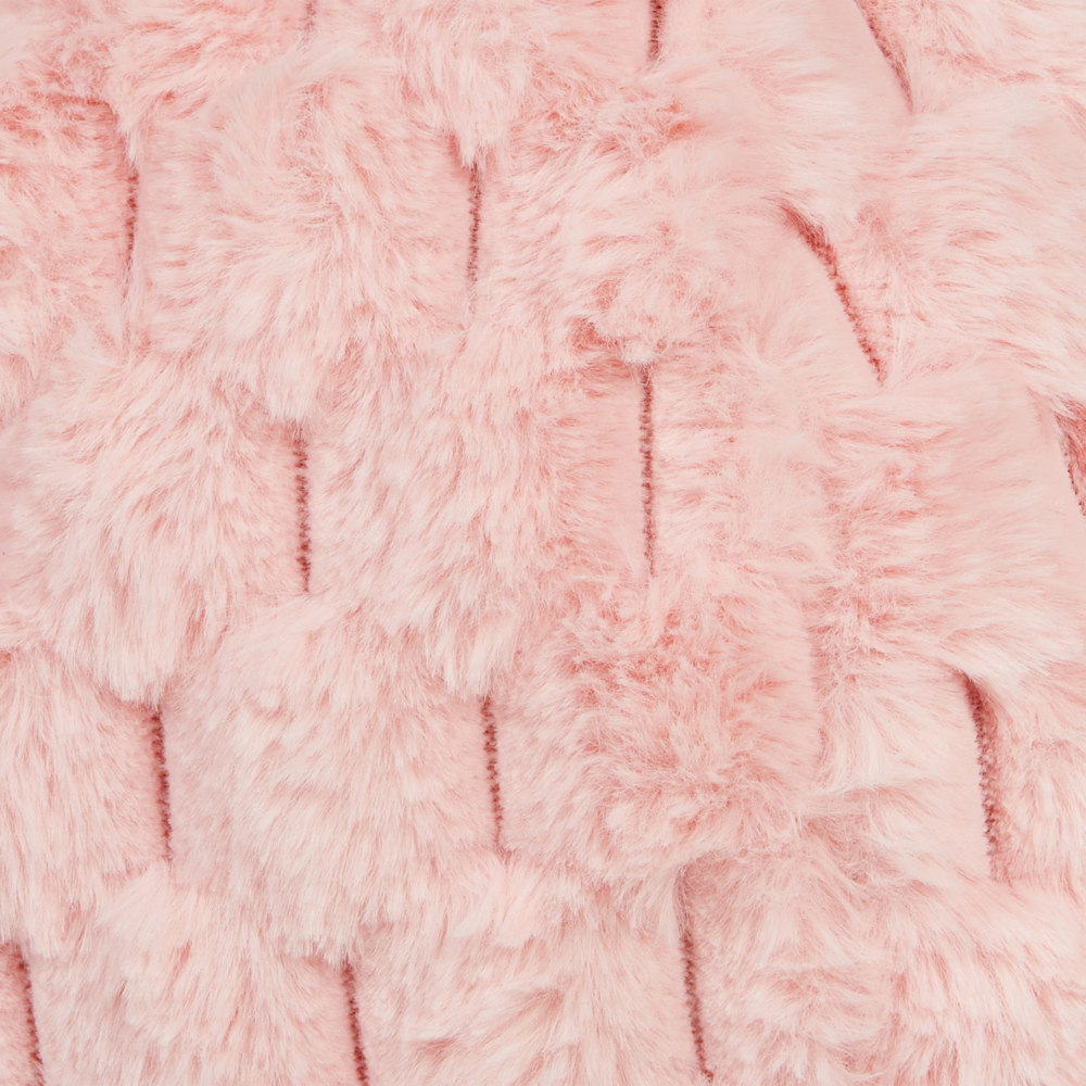 Cuscino decorativo a sfera rosa in pelliccia sintetica di lana 30 x 30 cm Boho Décor Accessori Camera da letto Soggiorno