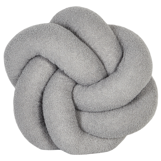 Cuscino decorativo Grigio Boucle a Nodo 45 x 45 cm Accessori decorativi