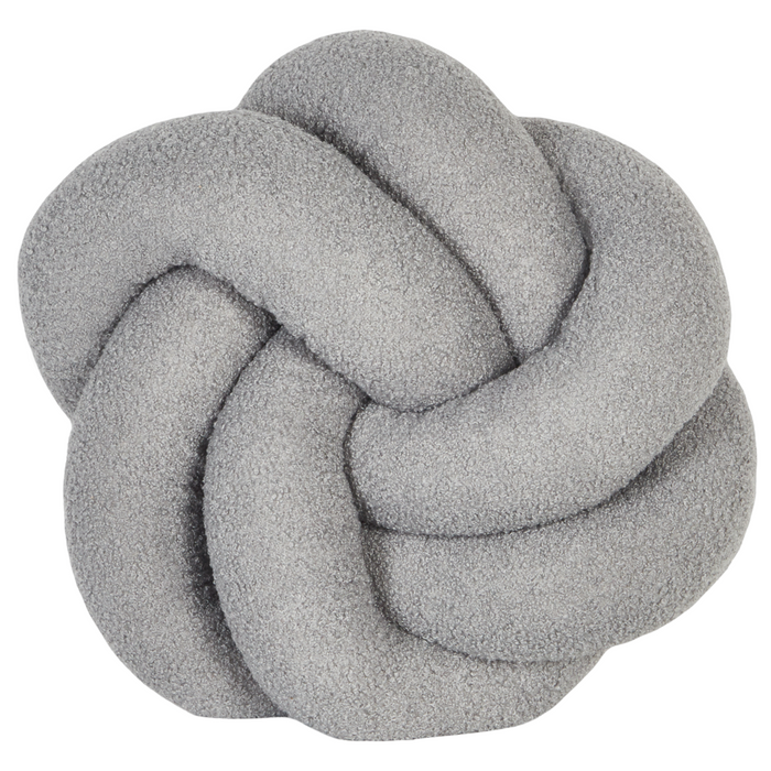 Cuscino decorativo Grigio Boucle a Nodo 45 x 45 cm Accessori decorativi