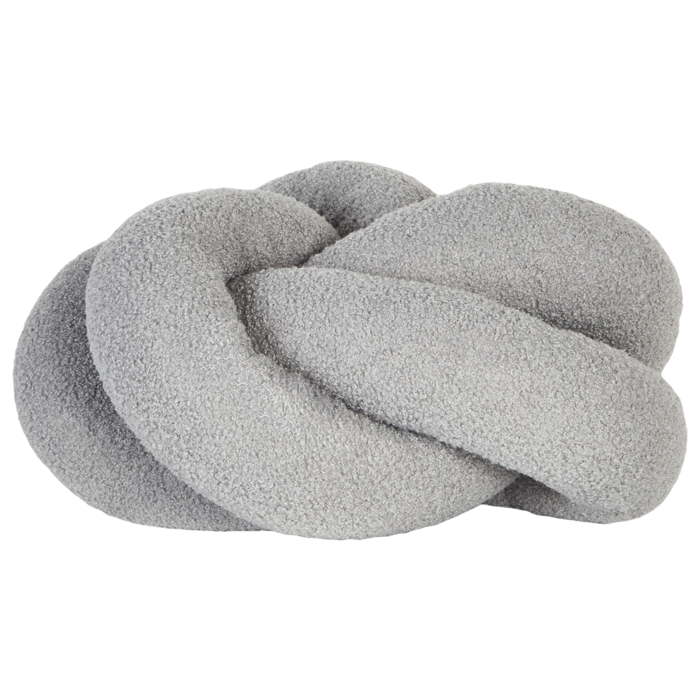 Cuscino decorativo Grigio Boucle a Nodo 45 x 45 cm Accessori decorativi