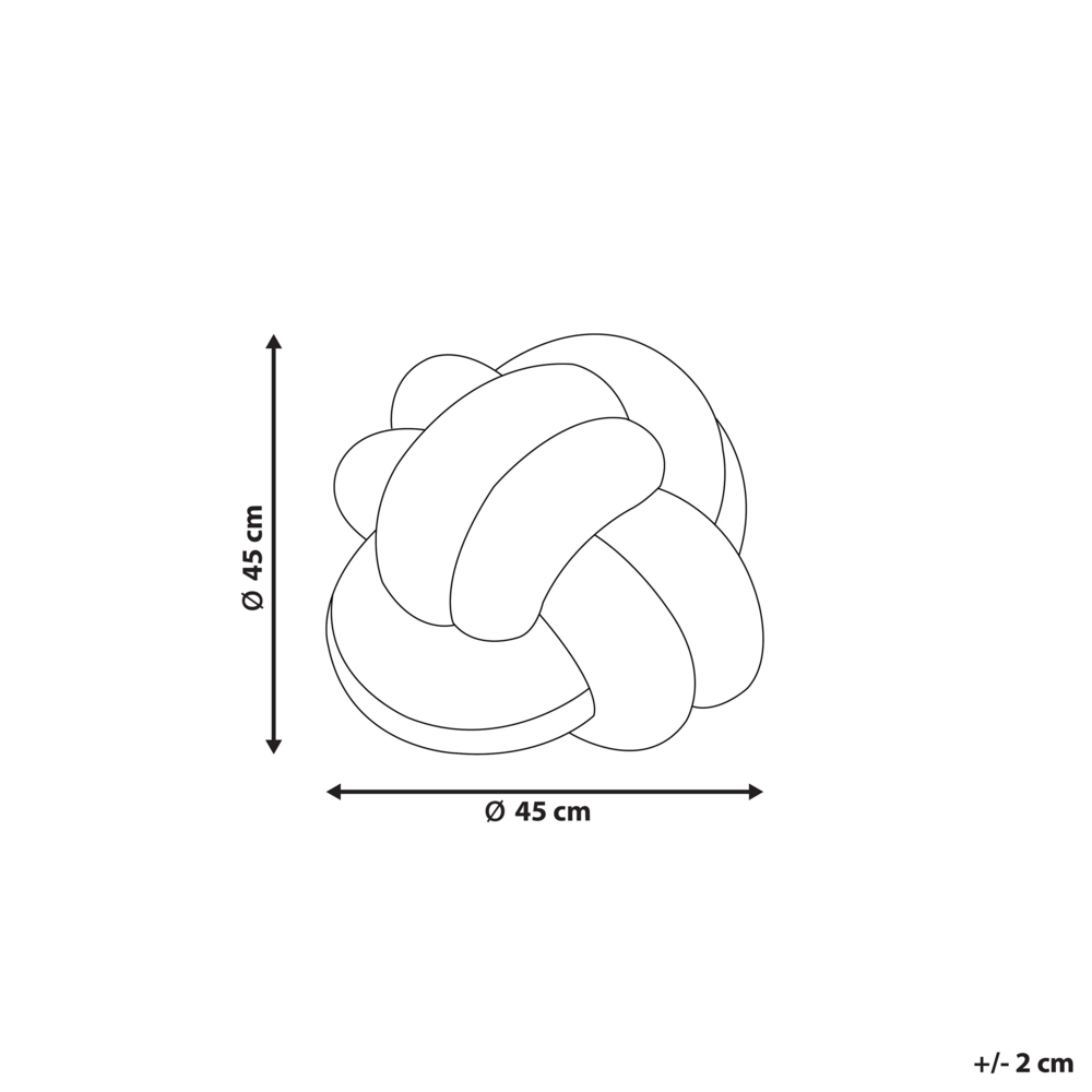 Cuscino decorativo Grigio Boucle a Nodo 45 x 45 cm Accessori decorativi