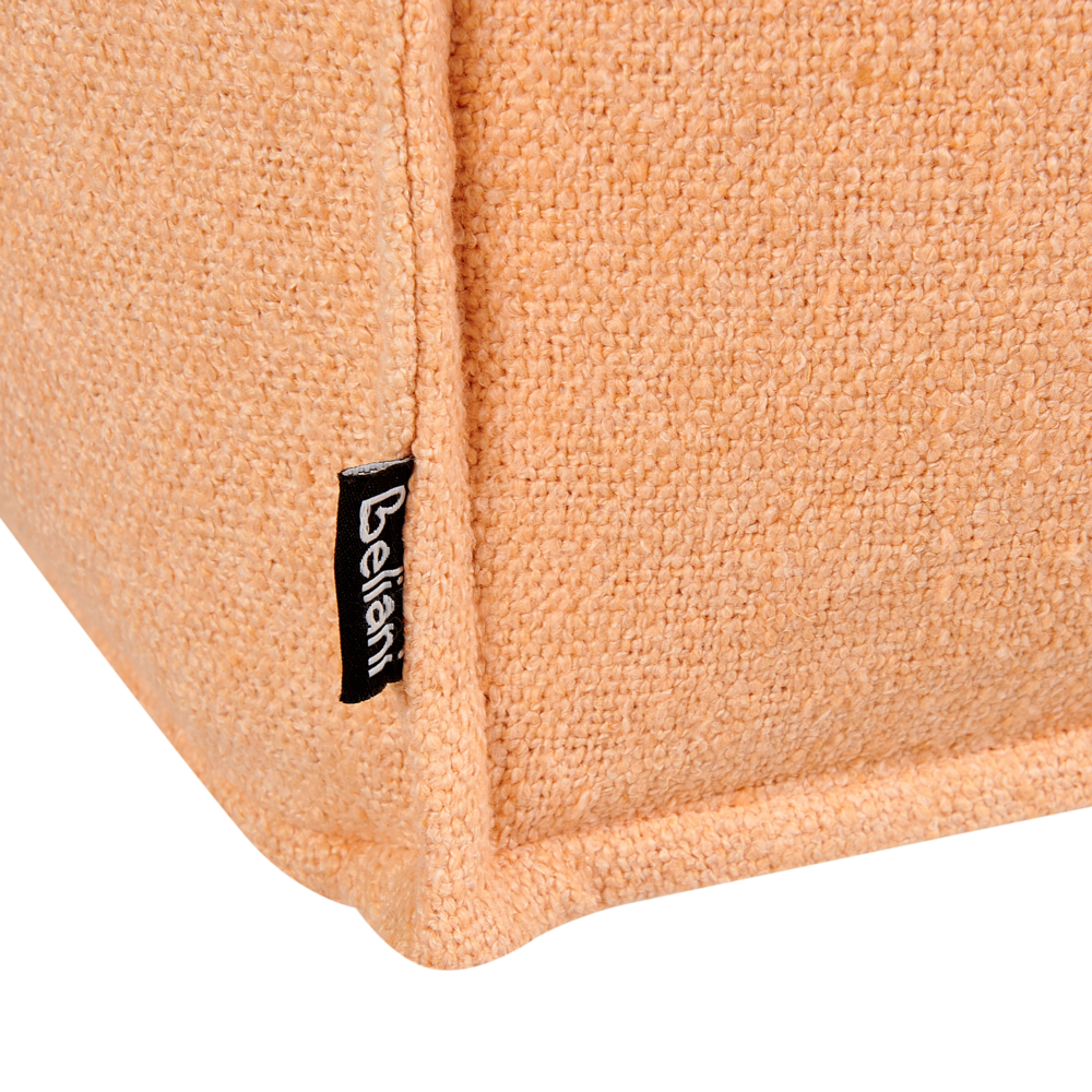 Pouf in cotone arancione imbottito con EPS di forma quadrata 50 x 50 cm poggiapiedi soggiorno accessorio per la casa