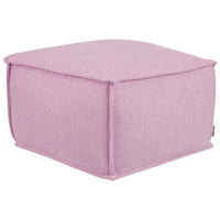 Pouf in cotone rosa imbottito con EPS di forma quadrata 50 x 50 cm poggiapiedi soggiorno accessorio per la casa