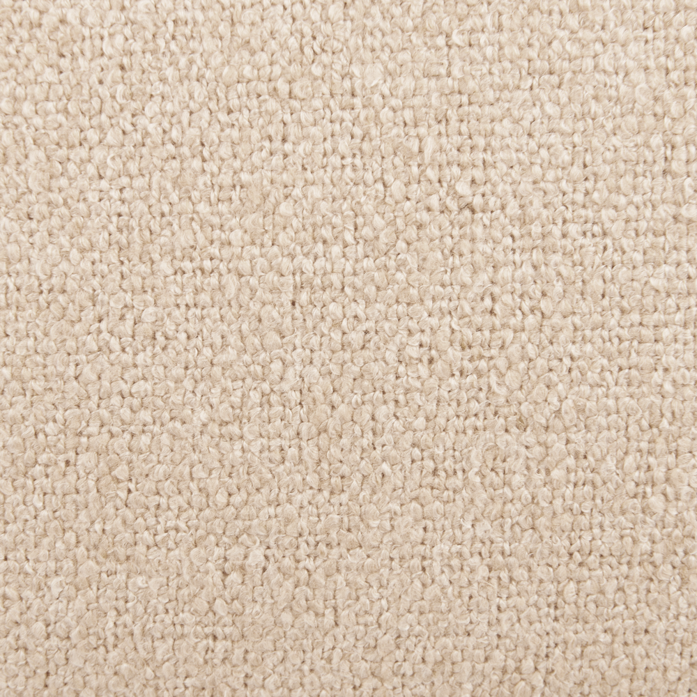 Pouf in cotone beige imbottito con EPS di forma quadrata 50 x 50 cm poggiapiedi soggiorno accessorio per la casa