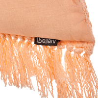 Set di 2 cuscini in cotone con nappe 40 x 60 cm arancione soggiorno elegante accogliente