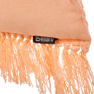 Set di 2 cuscini in cotone con nappe 40 x 60 cm arancione soggiorno elegante accogliente