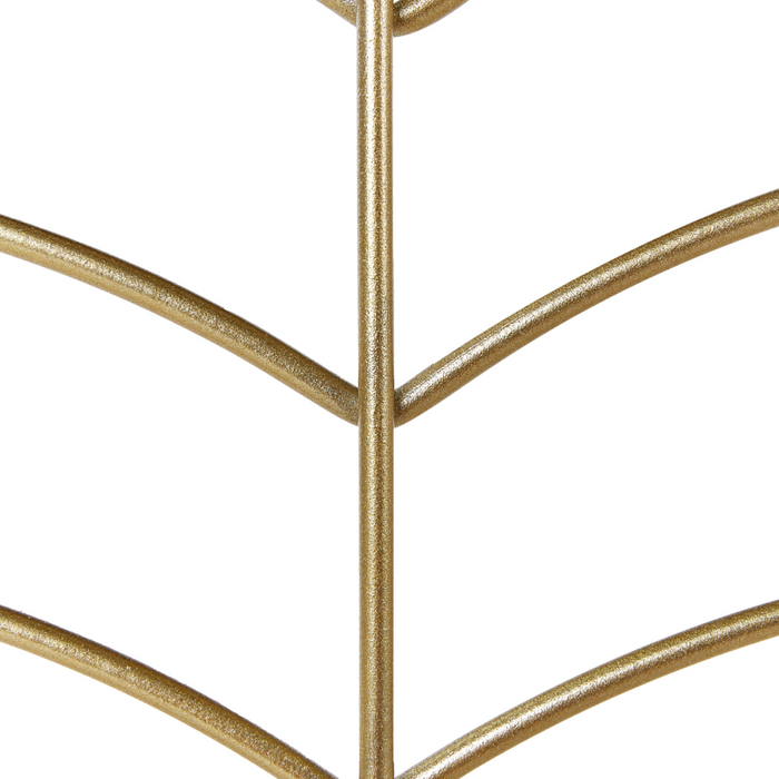 Divisorio decorativo per ambienti con 3 pannelli pieghevoli con struttura in ferro e metallo Oro