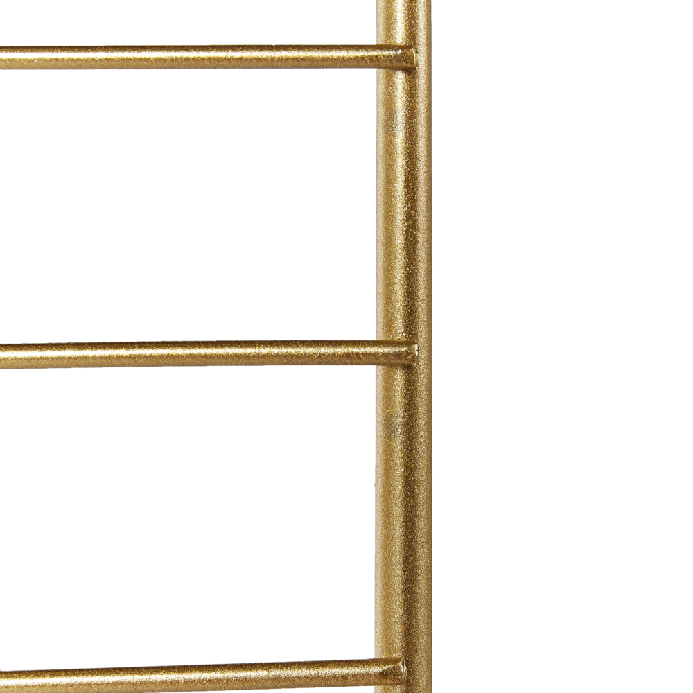 Divisorio decorativo per ambienti a 3 pannelli pieghevoli con struttura metallica in ferro oro