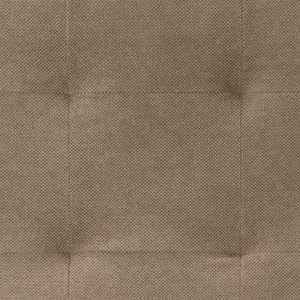 Divano angolare imbottito in tessuto marrone lato destro imbottito a forma di L con sedile imbottito e trapuntato e cuscini