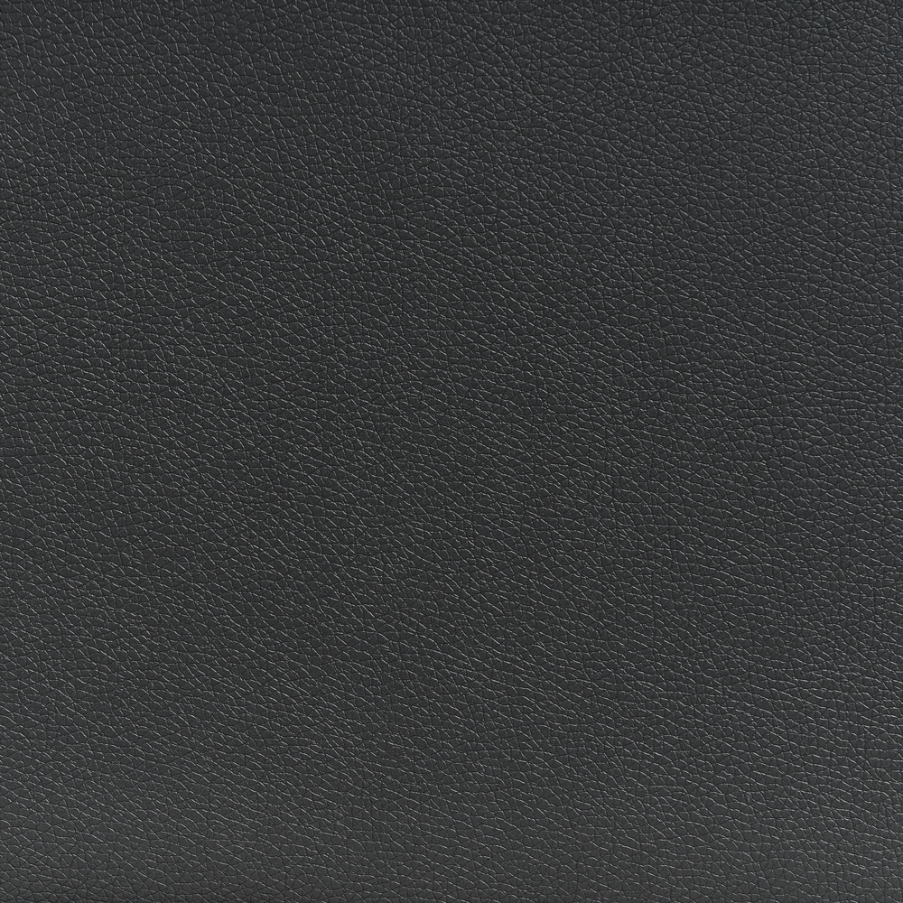 Pouf Poggiapiedi Rivestito Tessuto Nero Quadrato Minimalista Moderno