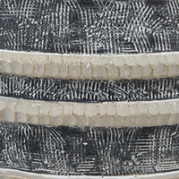 Supporto per piante Beige e grigio Magnesio Base rotonda in legno massiccio Vaso per piante alte