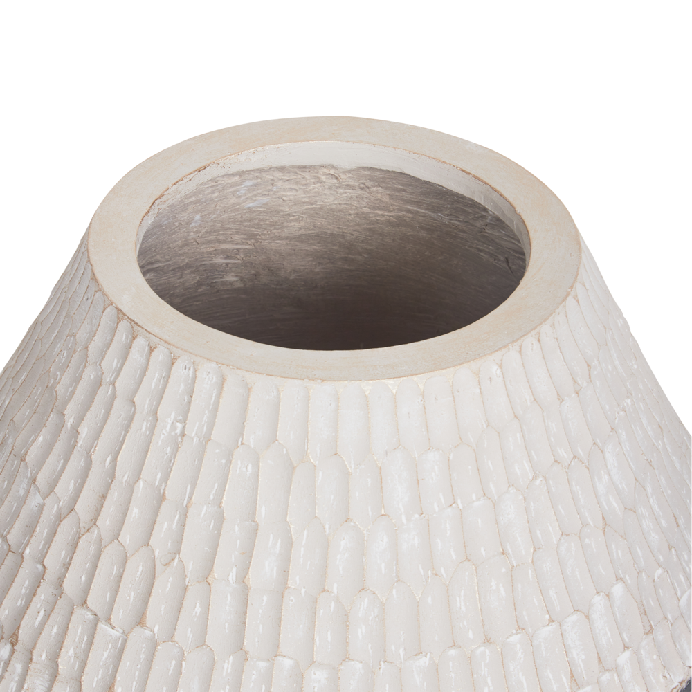 Vaso da fiori tradizionale da interno per esterni in ossido di magnesio beige stile boho